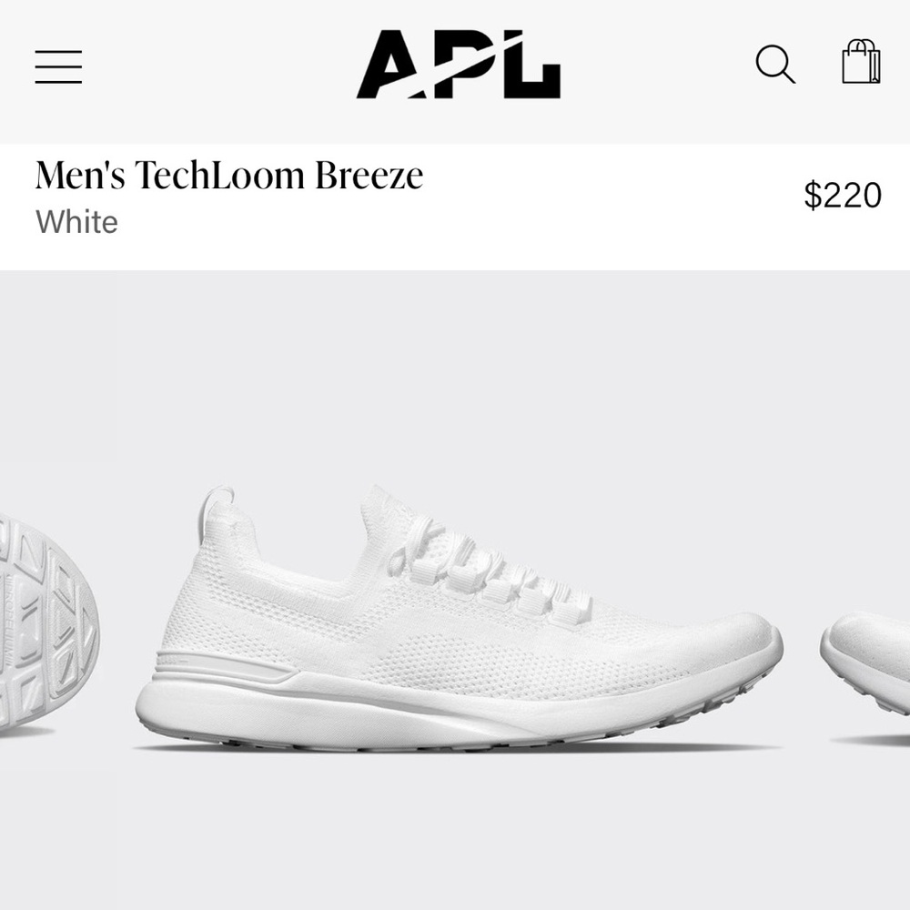 BRAND NEW! ✨ APL Men's TechLoom Breeze White Sneakers